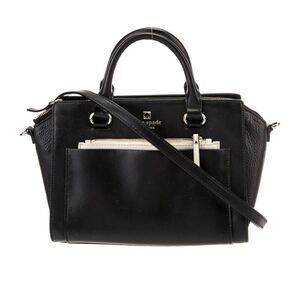 Kate Spade New York Black Leather Mini Hadley Street Bernadine Crossbody Bag